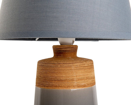 Keramische tafellamp "Talia", tafellamp gemaakt van keramiek, beige/grijs, met E14 -aansluiting, voor eetkamer, woonkamer, gang of kantoor, 31 cm hoog