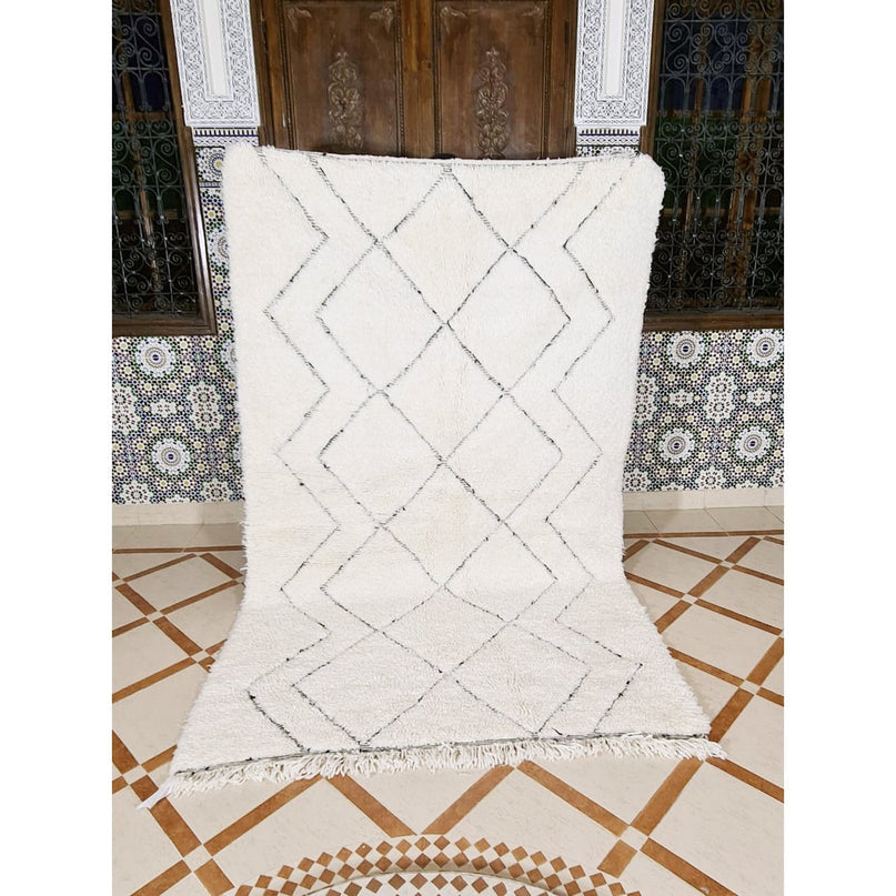 Berber vloerkleed Beni Ouarain zuivere wol 160 x 250 cm