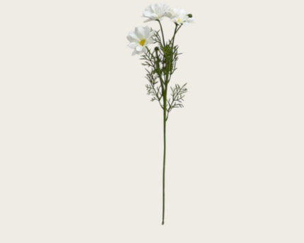 3D real touch chrysanthemum white | Zijden kunstbloem | Lengte 52cm  1pcs Copy
