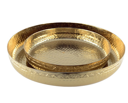 Gouden ronde lade 30,5 cm