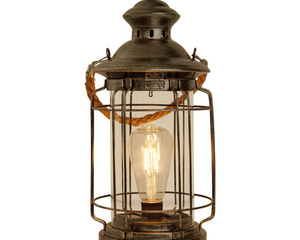 LED decoratief zonnelampje "Bruno" gemaakt van metaal, glas en plastic, koper, met een stevig ingebouwde LED, voor buiten