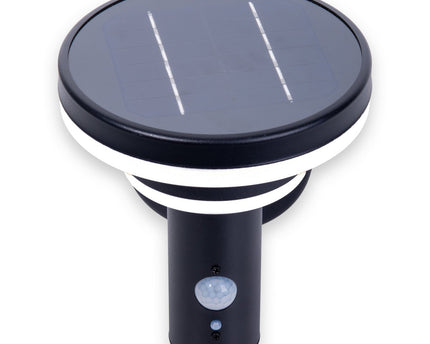 LED Solar Buitenwandlamp "Nora", voor buiten, wandlamp - metaal en plastic in het zwart, met geïntegreerde LED