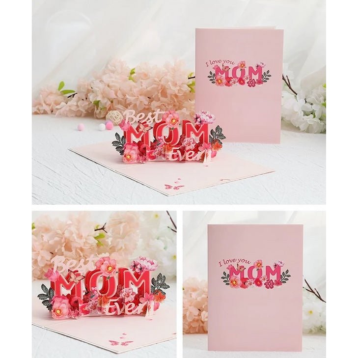 3D-kaart voor de dagkaart van Mum-Mother's Day