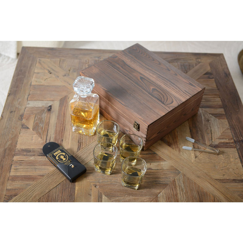 Pokerspel in zwarte imitatie Leather Case 6x3x9cm