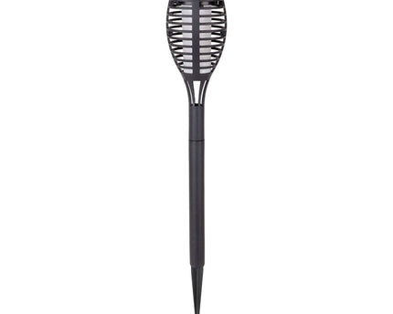 3 Set LED Earth Spit "Torch" 58 cm gemaakt van grijs plastic, met geïntegreerd LED, zonnelampje voor buiten