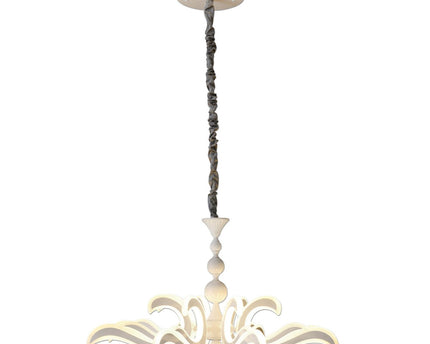 Led Crown "Ludwig" wit Ø 66 cm, met stevig geïnstalleerde LED's, metaal in wit