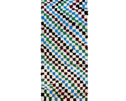 Zuiver wollen Marokkaans Berber-tapijt 76 x 182 cm