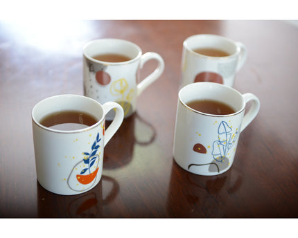 390 ml art deco mokken - veel van 4