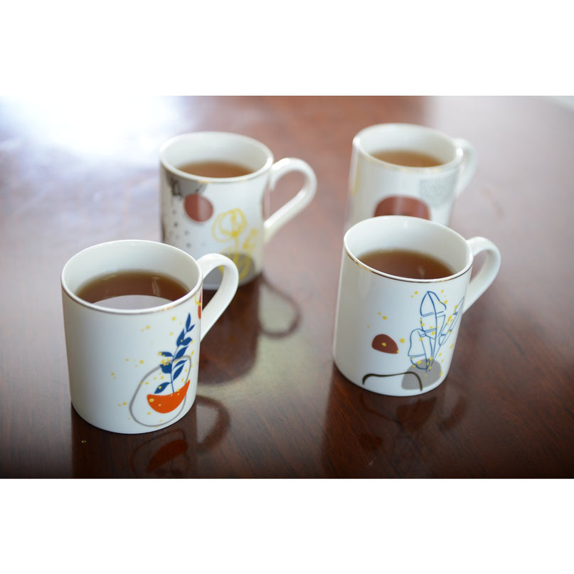 390 ml art deco mokken - veel van 4