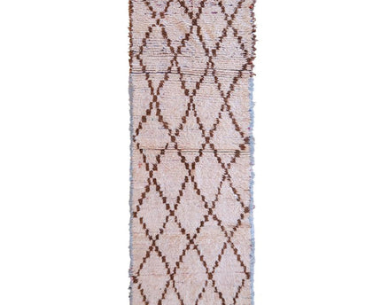 Zuiver wollen Marokkaans Berber-tapijt 98 x 278 cm