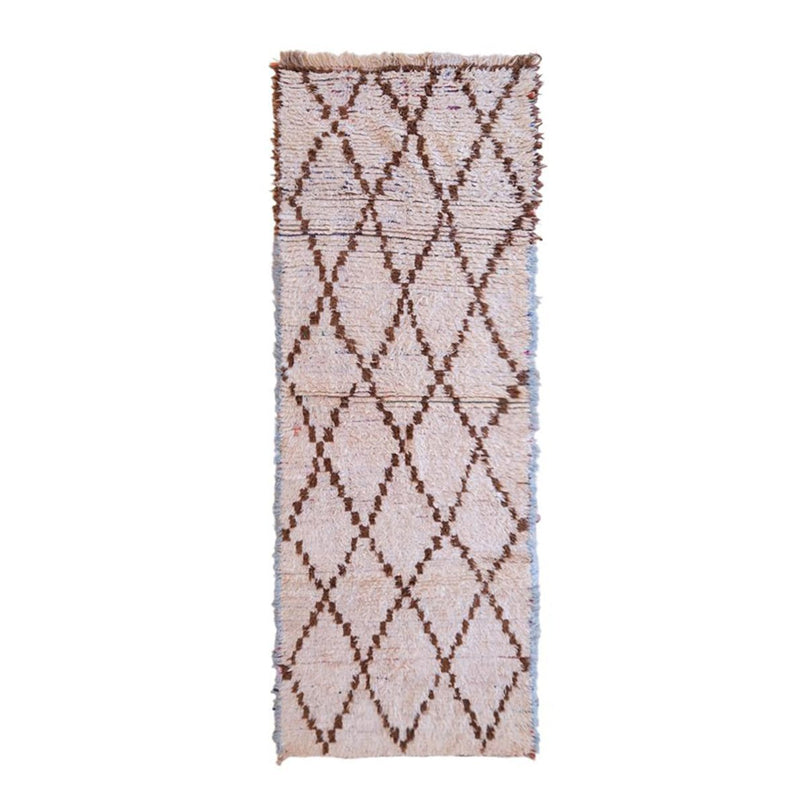 Zuiver wollen Marokkaans Berber-tapijt 98 x 278 cm