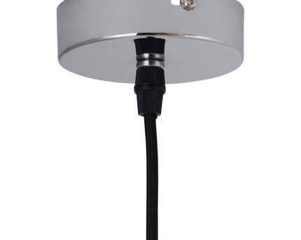 Hanger Lamp "Style", retro klassiek, hanglamp gemaakt van chroom-glanzend metaal met E27-aansluiting, paraplu Ø15 cm, ideaal voor eetkamer, woonkamer en keuken.