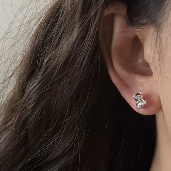 Teddybeer sieradenset met oorbellen en ketting