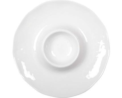 Aperitif Dish -chip en witte dip in melamine 35x35x3cm