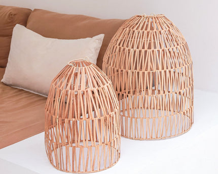 Rotanlamp | Natuurlijke lampenkap | Hanglamp MALUKA gemaakt van natuurlijke vezels (2 maten)