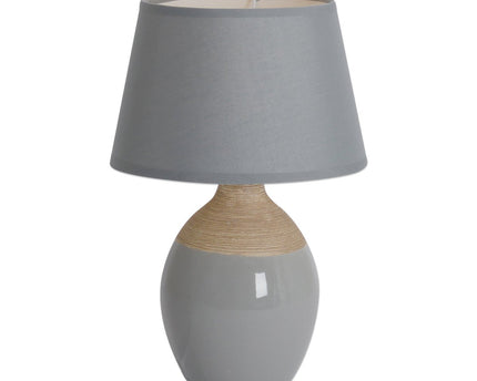 Keramische tafellamp "Talia", tafellamp, keramiek, beige/grijs, met E14 -aansluiting, voor eetkamer, woonkamer, gang of kantoor, 31 cm hoog