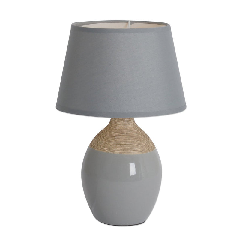 Keramische tafellamp "Talia", tafellamp, keramiek, beige/grijs, met E14 -aansluiting, voor eetkamer, woonkamer, gang of kantoor, 31 cm hoog