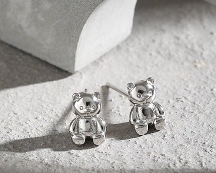 Teddybeer sieradenset met oorbellen en ketting