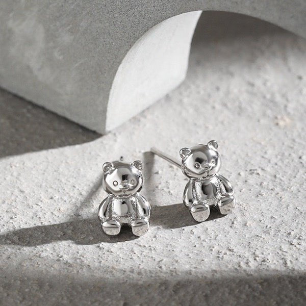 Teddybeer sieradenset met oorbellen en ketting