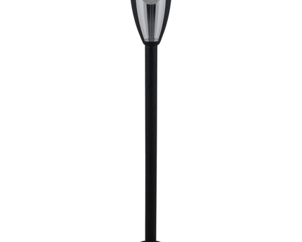LED Buitenbasisbasis "Clint", gemaakt van metaal en plastic in het zwart, met geïntegreerde LED, padlichten