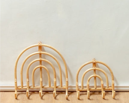 Rotan Kapstok Kapstokken Beige Wandhaken MAKU (2 maten)