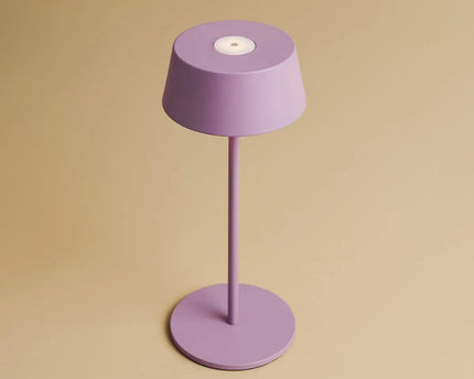 Hugo Violet Lila Oplaadbare tafellamp - Stijlvol, dimbare lamp & draadloos