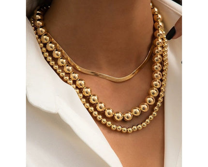 Minimalistische dikke look kralen ketting