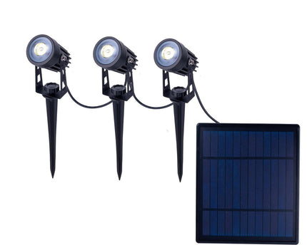 LED-zonne-spot met 3 zitplaatsen met Earthspout "Spoti" "buiten en speerboeien