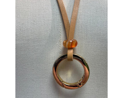 Eve leren lange ketting (bril/sleutelhanger)