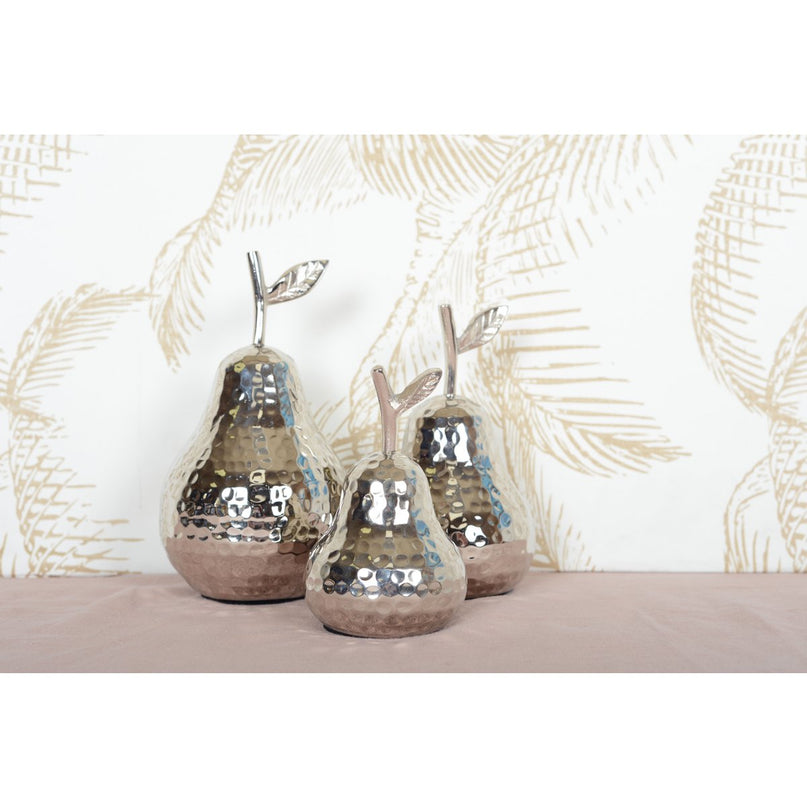 Zilveren decoratieve peer 10.5x10.5x19cm