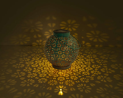 Set van 2 LED decoratieve solarlampen l/b: 18cm blauw
