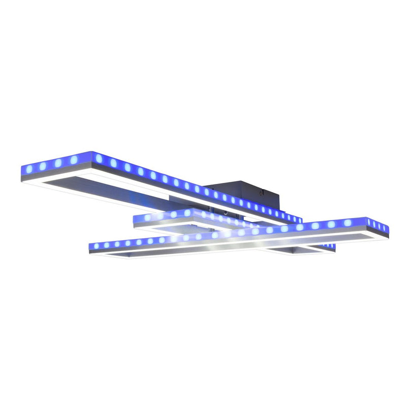 LED CCT-plafondlamp + RGB-backlight "Bantry" met veel functies, 95 cm lang, inclusief afstandsbediening