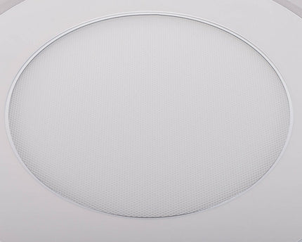 LED-plafondlamp "Doira" Ø 50,5 cm, 7,5 cm hoog, metaal en plastic in zilver en wit, geïntegreerde LED's, 3600 lm licht licht, dimable, CCT-functie 3000-6500 K, nachtlichtfunctie