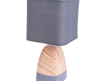 Ceramict Table Lamp "Cremona" gemaakt van keramiek in bruin/grijs met E14 -aansluiting, tafellamp voor woonkamers 31 cm hoog