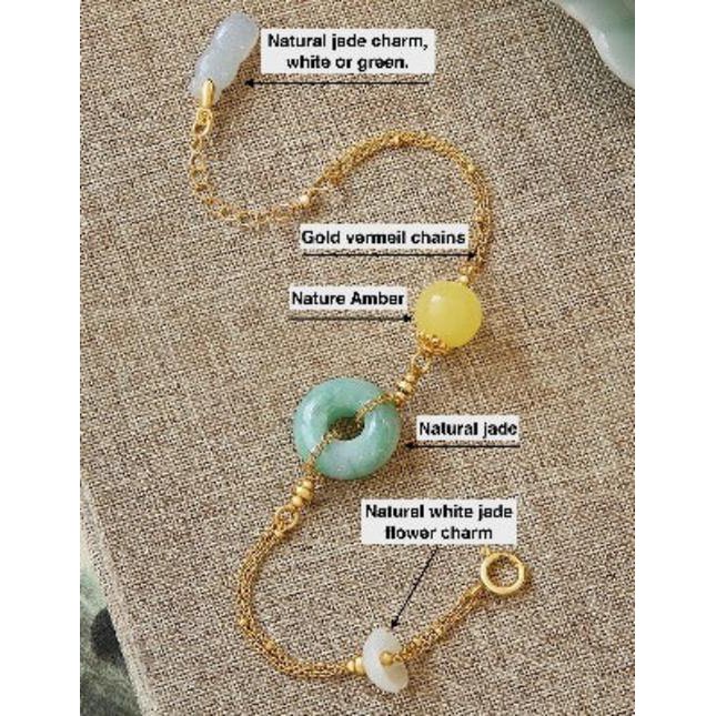 Jade en Amber Goodluck armband
