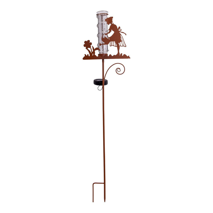 LED Solar Earth Skewers H: 95 cm, voor buiten, spiesjes gemaakt van metaal en glas en plastic in bruin, met geïntegreerde LED