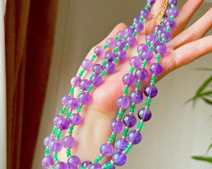 Amethyst Green Onyx kralen ketting n armband
