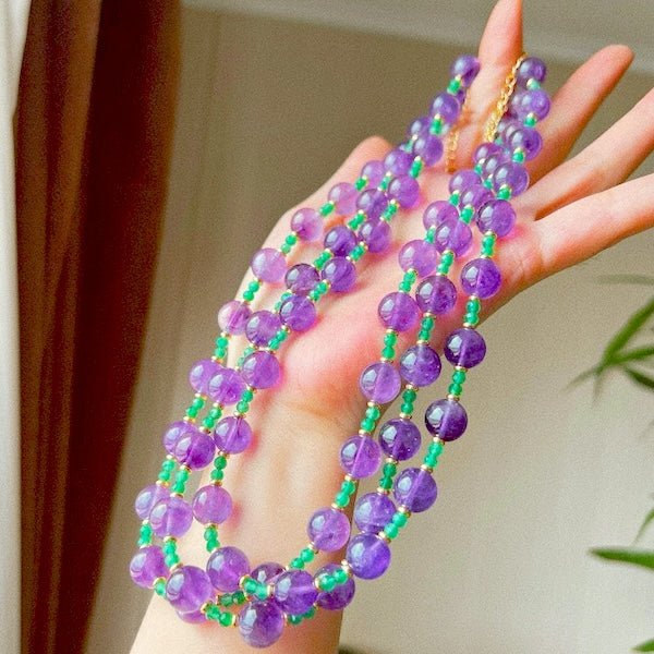 Amethyst Green Onyx kralen ketting n armband