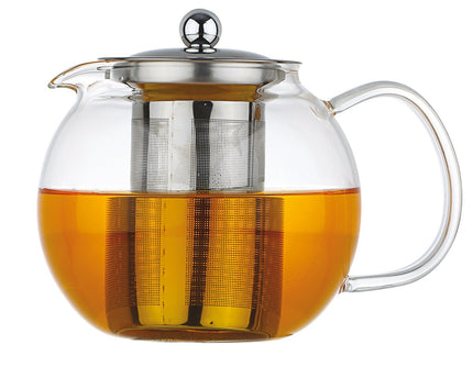 BAL THEEPOT 1L RVS FILTER EN DEKSEL