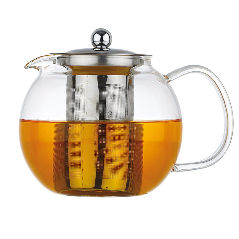 BAL THEEPOT 1L RVS FILTER EN DEKSEL