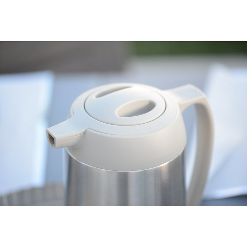 Roestvrij staal en grijze isotherm koffiezetapparaat