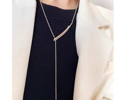 Minimalistische Longline Ball Chain ketting