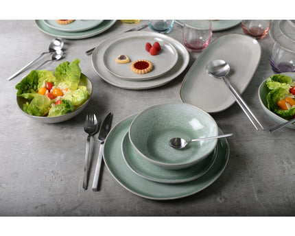 Mat zilveren salade bestek