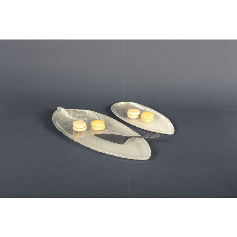 Zilver zilvermodel blad 30x14x2cm