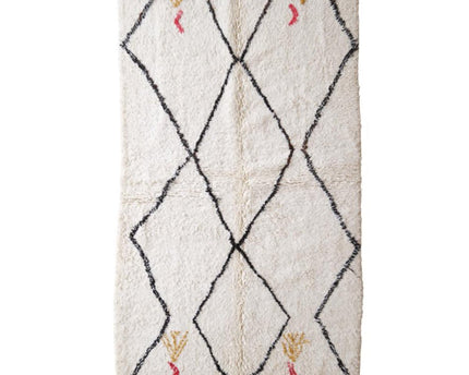 Zuiver wollen Marokkaans Berber-tapijt 140 x 253 cm