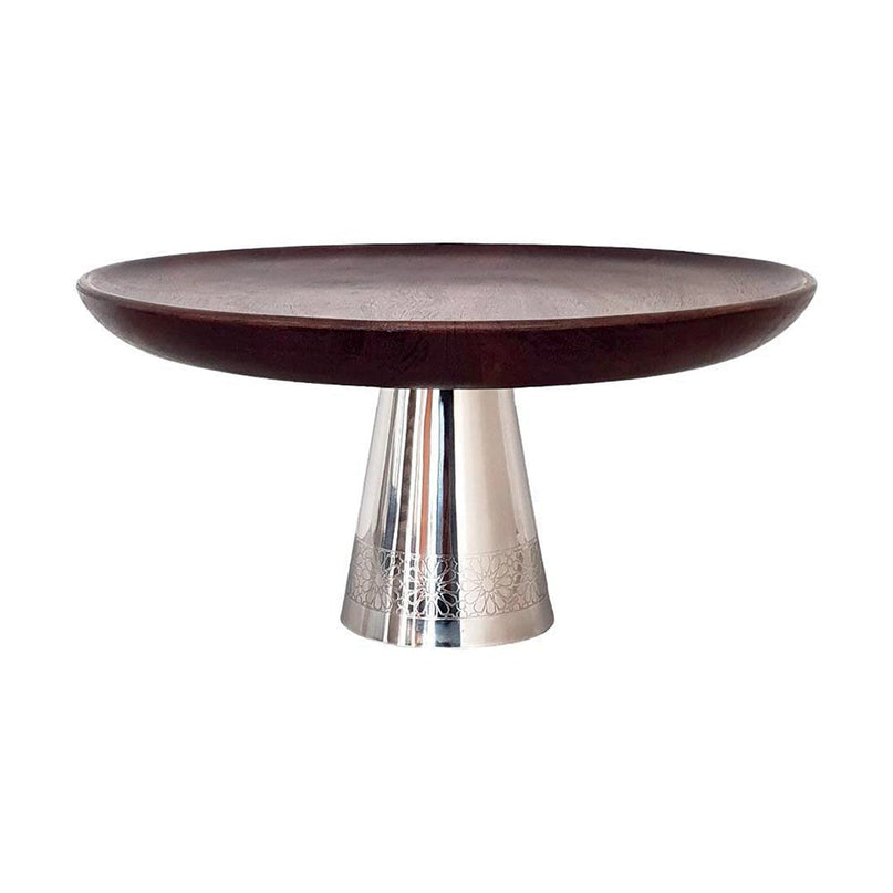 Zilveren metalen metalen taart gerecht 30x30x14,5 cm