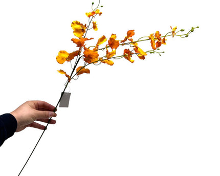 Oranje Oncidium | Zijden kunstbloem | Lengte 97cm  1pcs