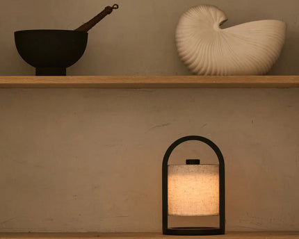 River Donkerbruine Draadloze Houten Lamp – Oplaadbaar & Dimbaar