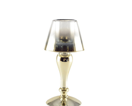 Golden Standing Candle Holder 12.5x12.15x25cm