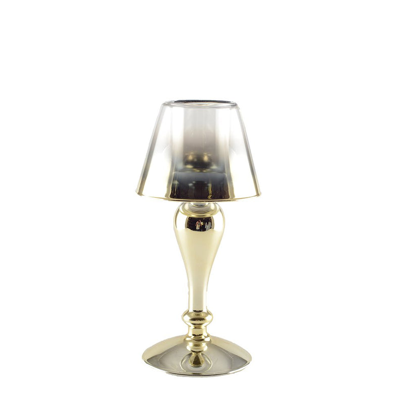 Golden Standing Candle Holder 12.5x12.15x25cm